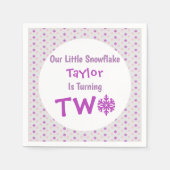 Little Snowflake 2e verjaardag Servet (Voorkant)