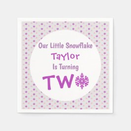 Little Snowflake 2e verjaardag Servet