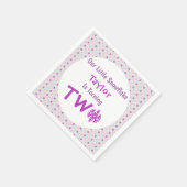 Little Snowflake 2e verjaardag Servet (Hoek)