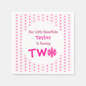 Little Snowflake 2e verjaardag Servet (Voorkant)