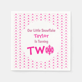 Little Snowflake 2e verjaardag Servet