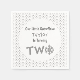 Little Snowflake 2e verjaardag Servet