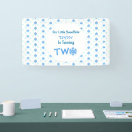 Little Snowflake 2e verjaardag Spandoek