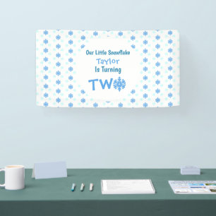 Little Snowflake 2e verjaardag Spandoek