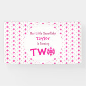 Little Snowflake 2e verjaardag Spandoek (Horizontaal)