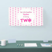 Little Snowflake 2e verjaardag Spandoek (Beurs)