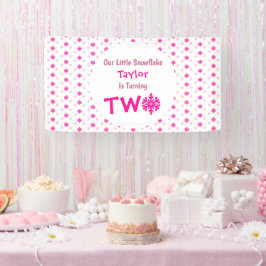 Little Snowflake 2e verjaardag Spandoek