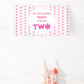 Little Snowflake 2e verjaardag Spandoek (Insitu)