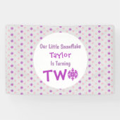 Little Snowflake 2e verjaardag Spandoek (Horizontaal)