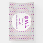 Little Snowflake 2e verjaardag Spandoek (Verticaal)