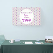 Little Snowflake 2e verjaardag Spandoek (Beurs)