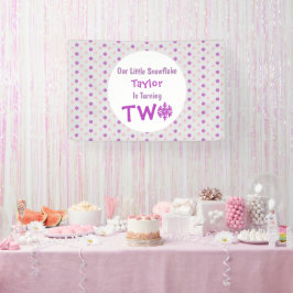 Little Snowflake 2e verjaardag Spandoek