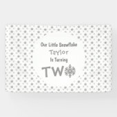 Little Snowflake 2e verjaardag Spandoek (Horizontaal)