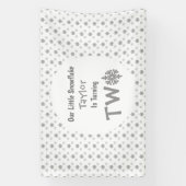 Little Snowflake 2e verjaardag Spandoek (Verticaal)