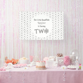 Little Snowflake 2e verjaardag Spandoek