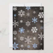Little snowflake baby boy babyshower kaart (Achterkant)