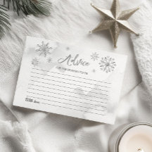 Little Snowflake Baby shower Advies Kaarten