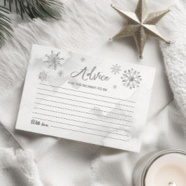 Little Snowflake Baby shower Advies Kaarten