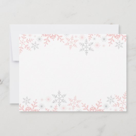 Little Snowflake Baby shower Bedankt (Achterkant)