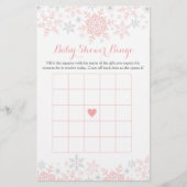 Little Snowflake Baby shower Bingo Game (Voorkant)