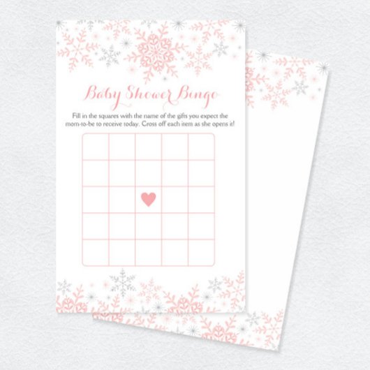 Little Snowflake Baby shower Bingo Game