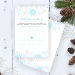 Little Snowflake Baby shower Bingo Game Flyer<br><div class="desc">Dit ontwerp is voorzien van een delicaat ontwerp met sneeuwvlokken in blauw en zilver glitter. Het collectie van de coördinatie van producten is te vinden in onze winkel, zazzle.com/doodlelulu*. Neem contact met ons op als je dit ontwerp op een specifiek product wilt toepassen om je eigen unieke overeenkomende object te...</div>