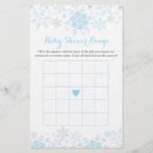 Little Snowflake Baby shower Bingo Game Flyer (Voorkant)