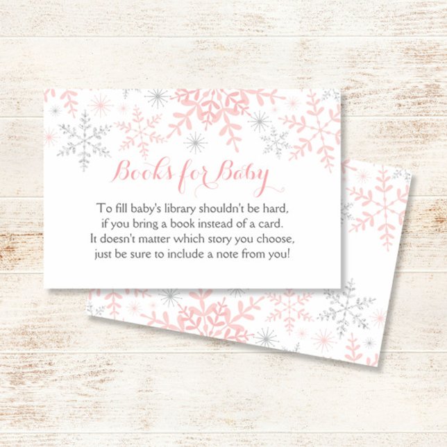 Little Snowflake Baby shower Breng een boek Visitekaartje (Creator heeft geüpload)