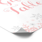 Little Snowflake Baby shower Cadeetgebak Poster (Hoek)