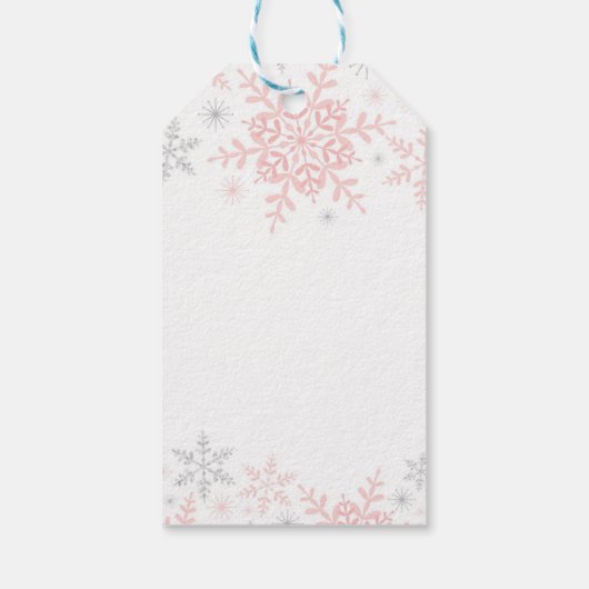 Little Snowflake Baby shower Gift Label Cadeaulabel (Achterkant)