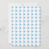 Little Snowflake Baby shower Invitation Kaart (Achterkant)