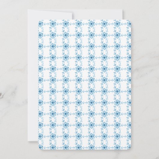 Little Snowflake Baby shower Invitation Kaart (Achterkant)