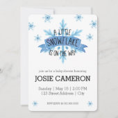 Little Snowflake Baby shower Invitation Kaart (Voorkant)