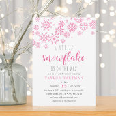 Little Snowflake Baby shower Invitation Kaart
