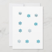 Little Snowflake Baby shower Invitation Kaart (Achterkant)