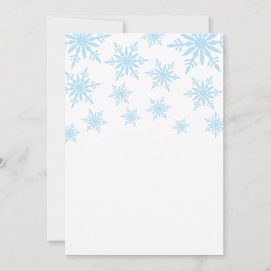 Little Snowflake Baby shower Kaart (Achterkant)