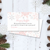 Little Snowflake Baby shower Luier Raffle Ticket Informatiekaartje