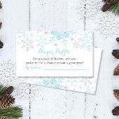 Little Snowflake Baby shower Luier Raffle Ticket Informatiekaartje