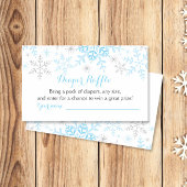 Little Snowflake Baby shower Luier Raffle Ticket Informatiekaartje