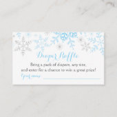 Little Snowflake Baby shower Luier Raffle Ticket Informatiekaartje (Voorkant)