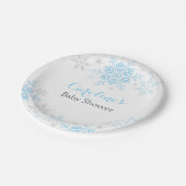 Little Snowflake Baby shower papier Bord (Gekanteld)