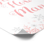Little Snowflake Baby shower Raad eens hoeveel spe Poster (Hoek)