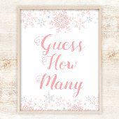 Little Snowflake Baby shower Raad eens hoeveel spe Poster