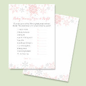 Little Snowflake Baby shower Raad Price Game