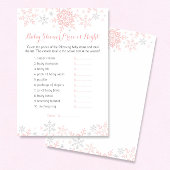 Little Snowflake Baby shower Raad Price Game
