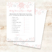 Little Snowflake Baby shower Raad Price Game