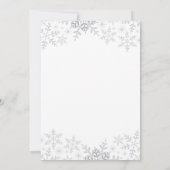 Little Snowflake Baby shower Silver Grey Kaart (Achterkant)