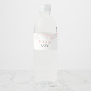 Little Snowflake Baby shower Waterflesetiket Waterfles Etiket