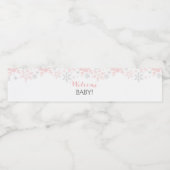 Little Snowflake Baby shower Waterflesetiket Waterfles Etiket (Enkel label)