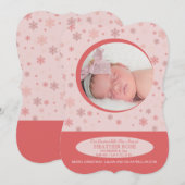 Little Snowflake Birth Announement Feestdagenkaart (Voorkant / Achterkant)